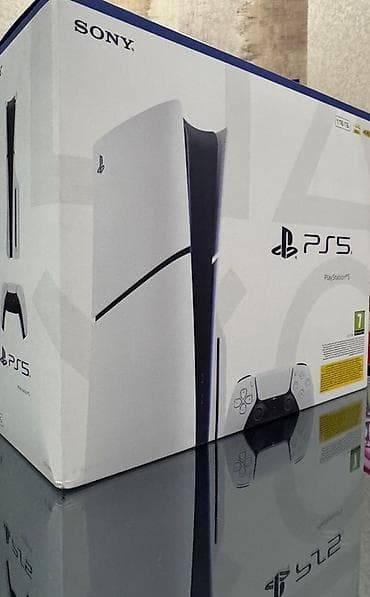 playstation az: Sony PlayStation 5 (PS5) oyun konsolu - Rəng: ağ/qaranlıq mavi-qara — 1