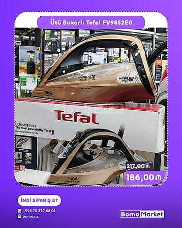 tefal tavalar: Tefal Ultimate Pure FV9852E0 buxarlı ütü - Güclü buxar performansı — 1