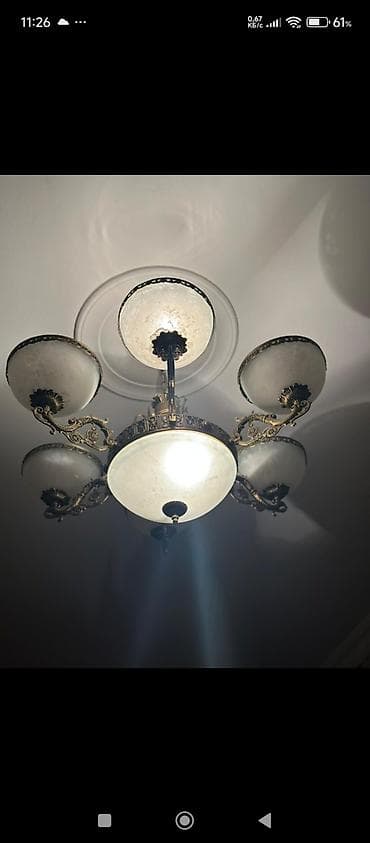 klassik saat: Çılçıraq, 5 lampa, Metal — 1