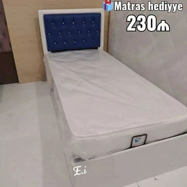 tək carpayilar: Yeni, Təknəfərlik çarpayı, Bazalı, Matras ilə, Siyirməsiz, Azərbaycan — 2