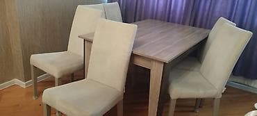 kamp stulu: Mətbəx üçün, Açılmayan, Dördbucaq masa, 6 stul — 3