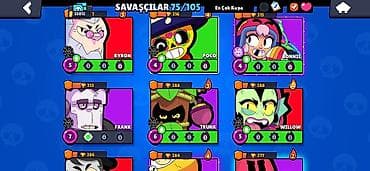 ufc 4 disk: Brawl Stars hesabı – 33,012 qəhrəman gücü (üst paneldə görünür) — 6
