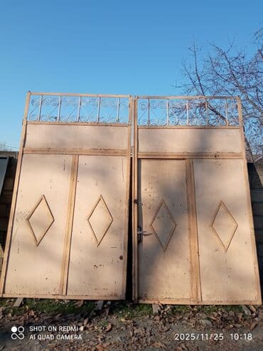 İşlənmiş Dəmir Həyət darvazası, Yana açılan, Mexaniki, Şəbəkə ilə, rəng - Bej, Kredit yoxdur, Ünvandan götürmə — 1