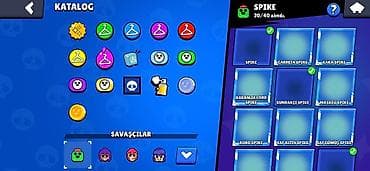 qızıl eşyaları: Brawl Stars hesabı – inkişaf etmiş profil - Kupa: 23 083 - Lig — 7
