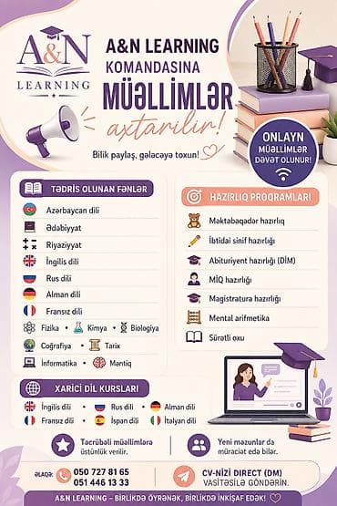 onlayn smm vakansiya: Müəllim tələb olunur, Xarici dillər — 2