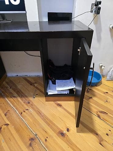 угловой офисный стол: Компьютерный стол, Нераскладной, Ламинат, Прямоугольный стол — 2