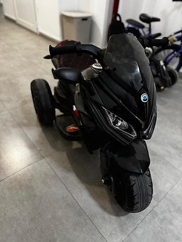 elekt: Uşaq üçün elektrikli üçtəkər motosiklet - Rəng: qara, idman üslublu — 1