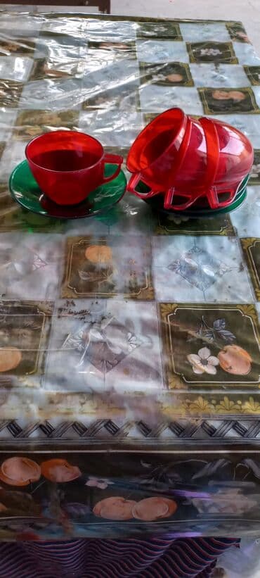 шпионский набор для детей: Çay dəsti, rəng - Qırmızı, 4 nəfərlik, SSRİ — 1