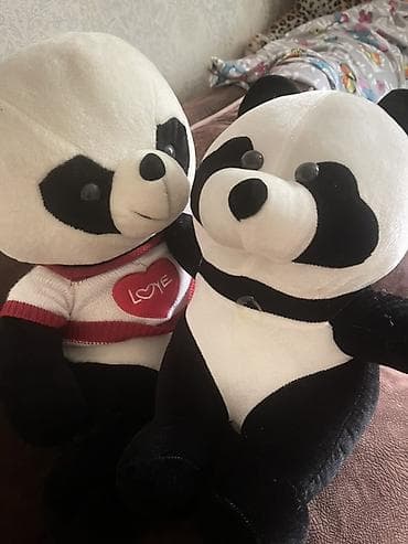 kamaz oyuncaq: Məşhur panda temalı yumşaq oyuncaqlar dəsti - Dəst: 2 ədəd panda — 2