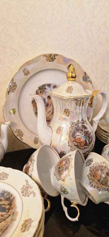 qedimi serviz: Çay dəsti, Farfor, 6 nəfərlik, Almaniya — 6