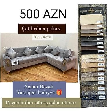 Künc divan, Yeni, Açılan, Bazalı, Vеlur parça, Rayonlara çatdırılma lalafo.az -da Künc divan, Yeni, Açılan, Bazalı, Vеlur parça, Rayonlara çatdırılma