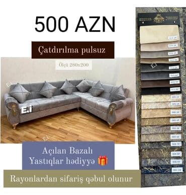 kunc divan modelleri 2020: Künc divan, Yeni, Açılan, Bazalı, Vеlur parça, Rayonlara çatdırılma — 1