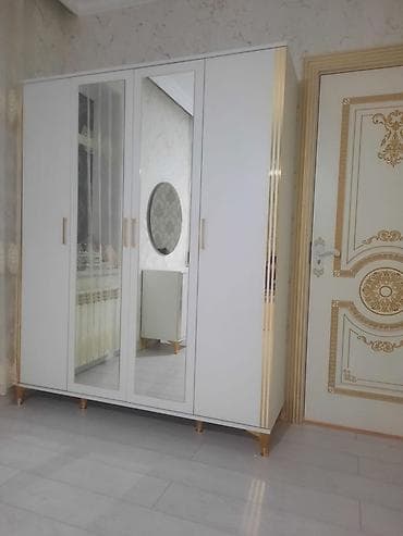 ucuz şifanerlər: Yeni, 4 qapılı, Güzgülü, Ağ, Açılan, Düz dolab — 4
