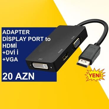 Display Port adapterlər ⭐Display Port to VGA – 10 AZN ⭐Display Port to — 5