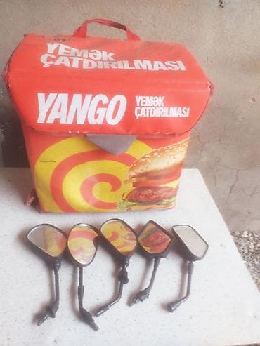 dj avadanligi: Moto-kuryer üçün akssessuar dəsti - Yango loqolu yemək çatdırılması — 1