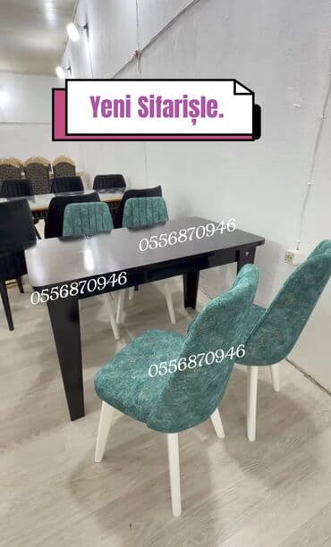 Toyota: Для кухни, Новый, Нераскладной, Прямоугольный стол, 4 стула — 1