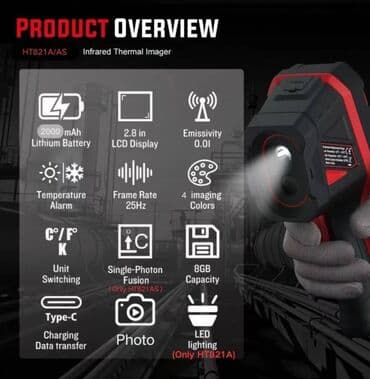 Darvazalar və aksesuarlar: Teplovizor. Tamamilə yenidir, işlənməyib! Model: HT 821 As (plus) — 4