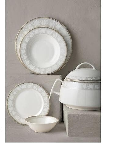 çay servis: Nahar dəsti, rəng - Qızılı, Farfor, 12 nəfərlik, Türkiyə — 1