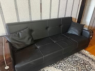 divan ikinci əl: Deri divan 180₼ .Ela veziyyetde .Unvan Bineqedi &Rumi — 1