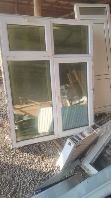 Metal məhsulları: İkiqat şüşə paketi Plastik pəncərə, Еni: 140 sm, Uzunluğu: 180 sm — 1