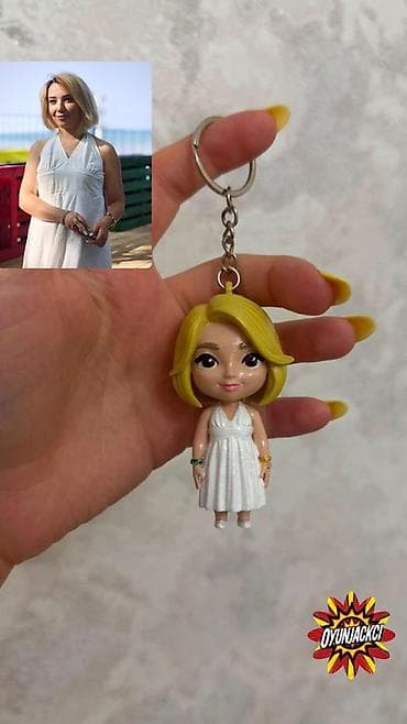 kolca: Şəxsi fotodan hazırlanmış mini fiqurlu brelok Məhsulun təsviri: - — 1