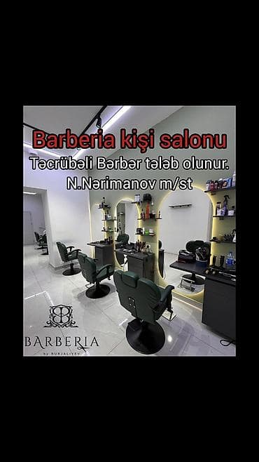 Təhsil, elm: Barberia kişi salonu – Nərimanov m/st yaxınlığı Xidmət: Peşəkar kişi — 1