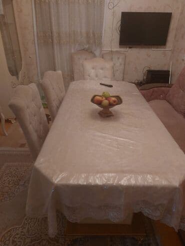 ağ stul: Qonaq otağı mebel dəsti - Künc divan: L formalı, yumşaq parça üzlü — 8