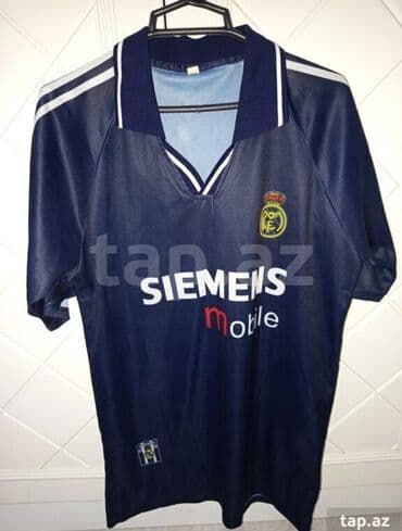kişi geyimi: Real Madrid futbol köynəyi – Siemens Mobile sponsorlu klassik dizayn — 2