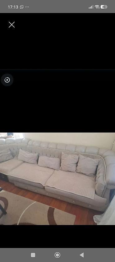 077 613 12 74 Künc divan dəsti - Forma: L şəkilli künc divan - Rəng