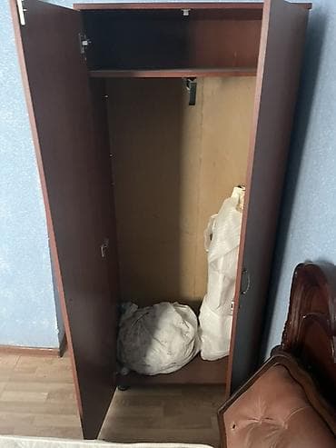 tək qorka: 2 qapılı, Təkərli, Qəhvəyi, Taxta, Açılan, Düz dolab — 2