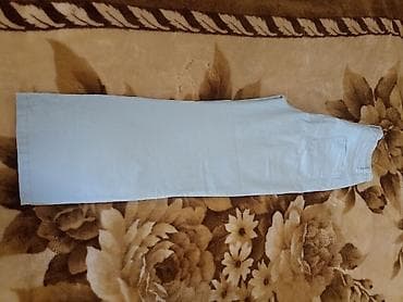 Açıq mavi rəngli şalvar - Kəsim: Klassik/straight kəsim - Parça