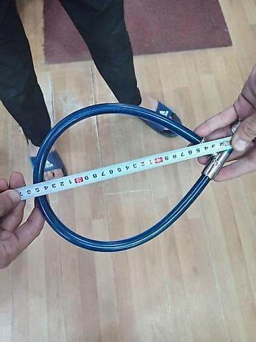 Велоаксессуары: Məhsul: Velosiped üçün açarlı kabel qıfıl - Rəng: mavi, şəffaf — 3