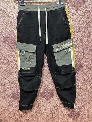 Unisex kargo şalvar – M ölçü (165/72A) - Rəng: qara əsas, zeytun-boz lalafo.az -da Unisex kargo şalvar – M ölçü (165/72A) - Rəng: qara əsas, zeytun-boz