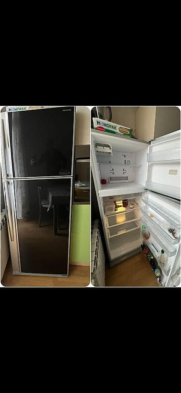 fre aparatı: 2 qapılı Toshiba Soyuducu Satılır, rəng - Qara — 1