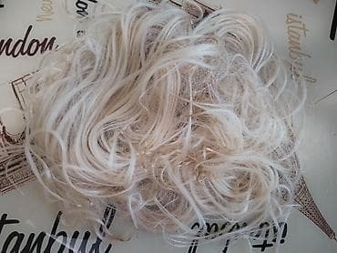 saçlar: Ağ sarışın saç dəsti - Rəng: açıq platin/sarışın tonları - Tip: boş — 1