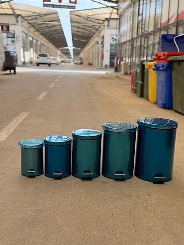 Tullantı qabları: Pedallı zibil qutuları – fərqli ölçü və dizaynlarda - Material — 2