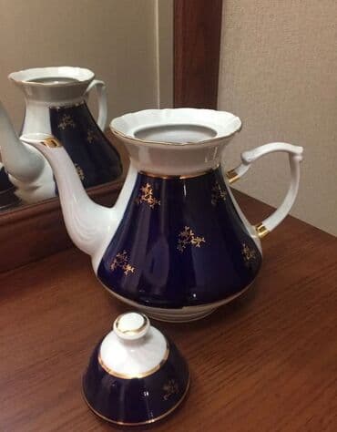 qədimi caynik: Yeni, rəng - Göy, Çaydan, 1,5 bucket volume l, Rusiya — 2