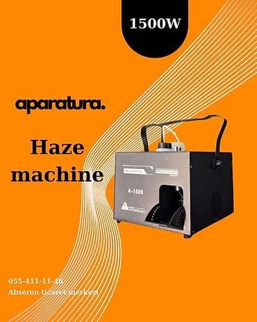 Mikrofonlar: Haze Machine – 1500W Professional işıq effektlərinin görünməsini təmin — 1
