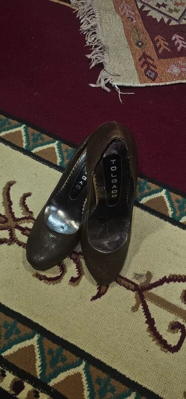 туфли мужские на кожаной подошве: Туфли, Размер: 40, цвет - Коричневый, Новый — 1