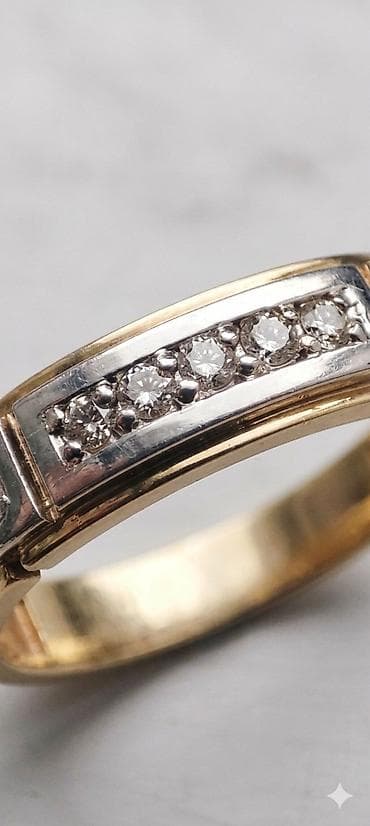 oğlan nişan üzükləri: Nişan, Üzük, Sarı qızıl, 750 Əyar, Brilyant — 2