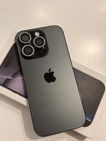 iphone 16 pri: IPhone 16 Pro, 128 GB, Black Titanium, Barmaq izi, Simsiz şarj, Face ID — 1