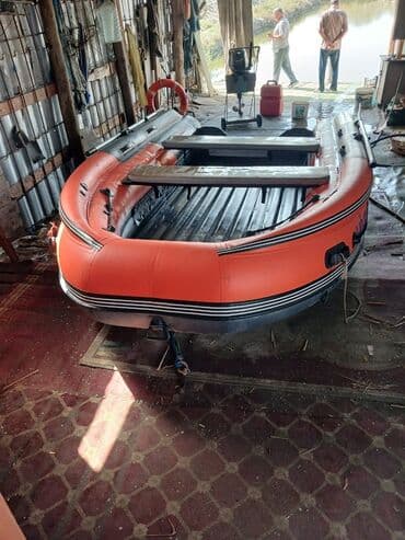 ot presi satilir: Şişmə motorlu qayıq – narıncı rəng, yüksək daşıma qabiliyyətli PVC — 3