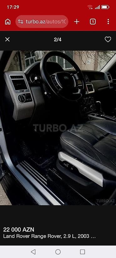 dumanni faralar: Land Rover Range Rover: 2.9 l | 2003 il Ofrouder/SUV — 3