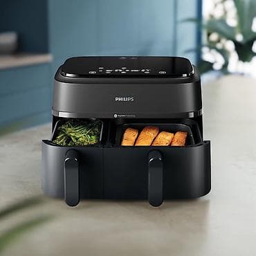 ucuz modem: PHILIPS iki bölməli NA350/00 Airfryer – RapidAir Plus texnologiyası — 1