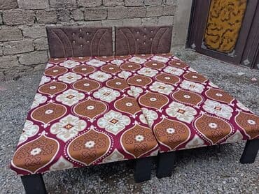 işlenmiş taxt: Təzə çarpayılar. 1 nəfərlik çarpayılar 60manat. 2 nəfərlik taxt — 14