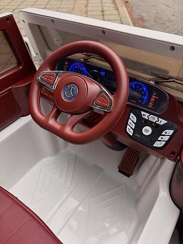 Детский мир: Uşaq elektrik maşını – Mercedes-Benz G-Class AMG üslubunda, ağ rəng — 8