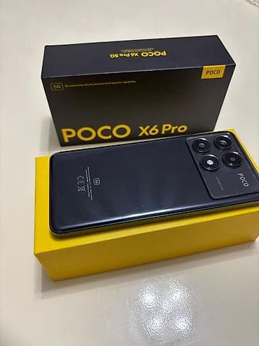 telefon case: Poco X6 Pro 5G, 512 GB, rəng - Qara, Face ID — 2