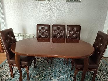 Qonaq otağı üçün, Oval masa, 6 stul