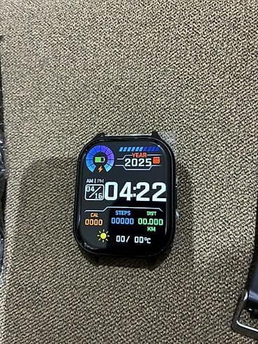 Smart saatlar: Ağıllı saat + 2 dəyişdirilə bilən qayış - Kvadrat formalı sensorlu — 8