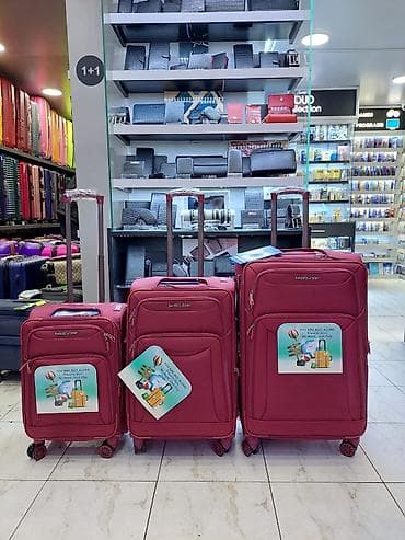 camadan: Swiss Tourister yumşaq korpuslu çamadan dəsti – 3 ölçü - Rəng: tünd — 1